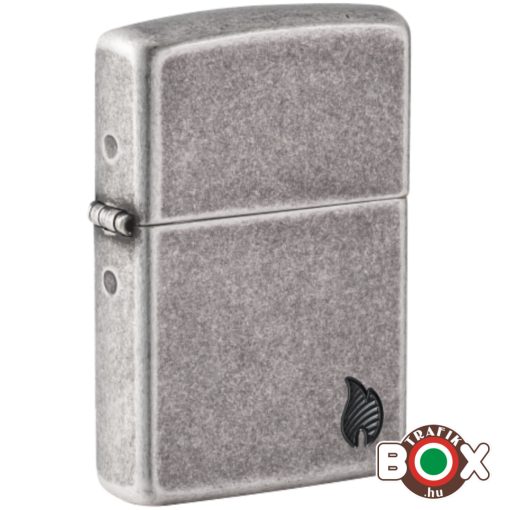 46399 Zippo Öngyújtó Armor Antique Silver Flame Design