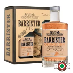 BARRISTER Díszdobozos Narancs Gin + pohár 43% 0,7L
