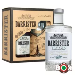 BARRISTER Díszdobozos Száraz Gin + pohár 40% 0,7L