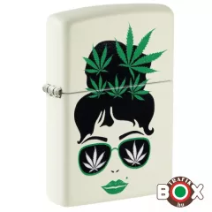   49837 Zippo öngyújtó Cannabis Design (világít a sötétben)