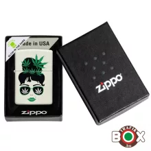 49837 Zippo öngyújtó Cannabis Design (világít a sötétben)