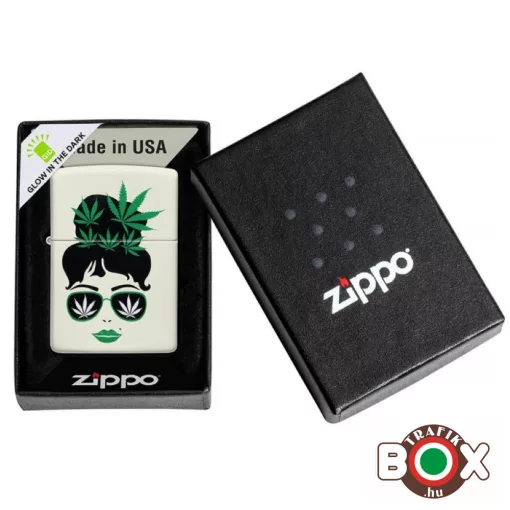 49837 Zippo öngyújtó Cannabis Design (világít a sötétben)