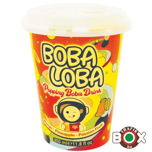 BOBA LOBA Bubble Tea mangó-ananász-maracuja 350 ml