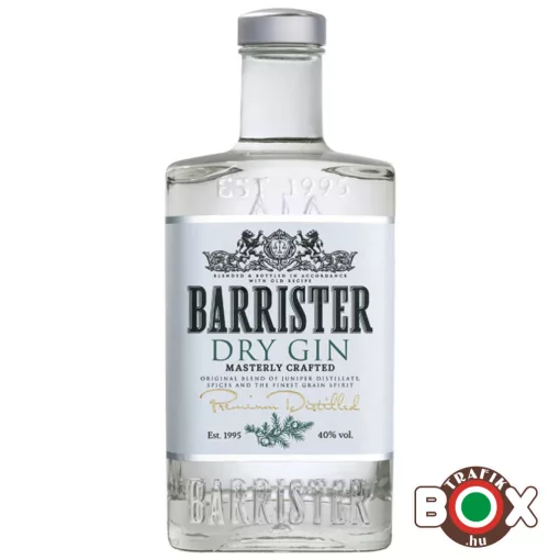 BARRISTER Dry gin 40% 0,7L