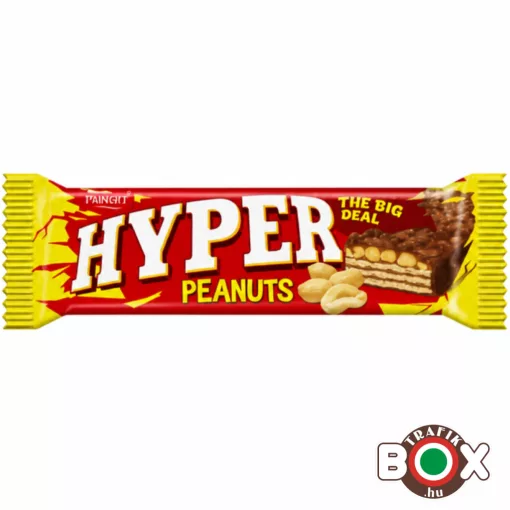HYPER földimogyorós ostya mogyoródarabokkal 56 g
