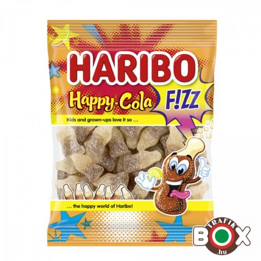 HARIBO Happy-Cola FIZZ, Cola ízű savanyú Gumicukor 80g