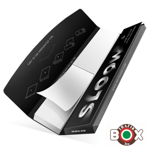 SLOOW BLACK KING SIZE Slim + Filter Cigarettapapír  32db  40682013