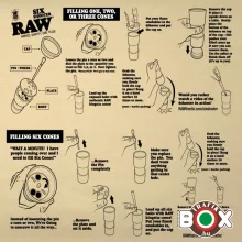 Raw Cone Six Shooter cigarettatöltő, Sérült csomagolás 28443-s