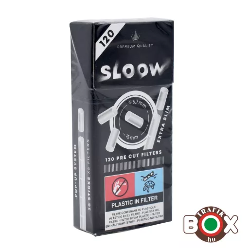 Cigifilter SLOOW 120 db-os, elővágott (5,7 mm x 15 mm) 40682070