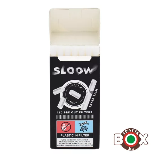 Cigifilter SLOOW 120 db-os, elővágott (5,7 mm x 15 mm) 40682070