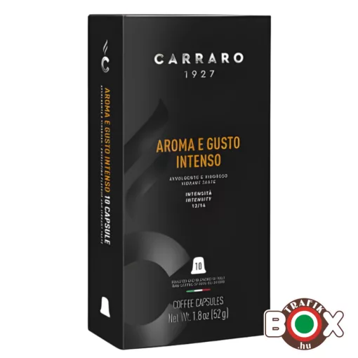 CARRARO Aroma E Gusto Intenso Premium kávékapszula 10 db/doboz (Nespresso kompatibilis)