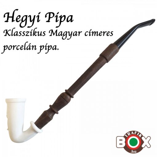 Porcelán Hegyi Pipa, Klasszikus Magyar Címeres, Fehér
