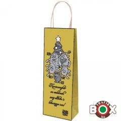   Dísztasak ital Vicces felirat Sodrott füles sárga 130×75×360mm IS3018