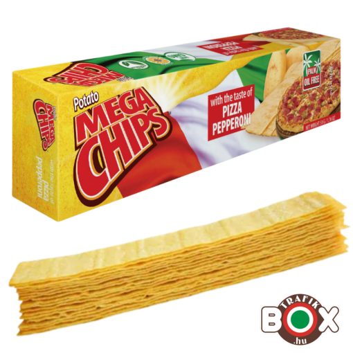 Megachips Pizza és Pepperoni ízű chips 50g