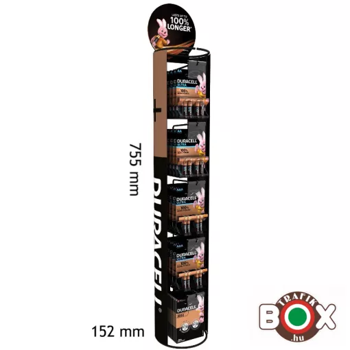 Feltöltött Duracell állvány S elem forma 1x5