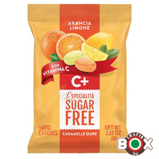 SERRA Citrom és narancs ízű cukormentes prémium cukorka C-vitaminnal 80g