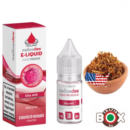 Mellow Dew 10 ml Premium e-liquid 00mg - USA MIX