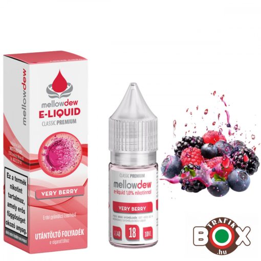 Mellow Dew 10 ml Premium e-liquid 00mg - VERY BERRY