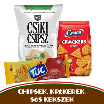 Chipsek, krékerek, sós kekszek