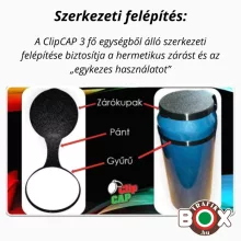 ClipCAP - aromazáró kupak csomag aludobozra + Display