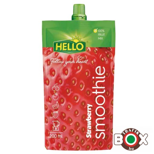 Hello Smoothie Eper 100% gyümölcsturmix 200 ml