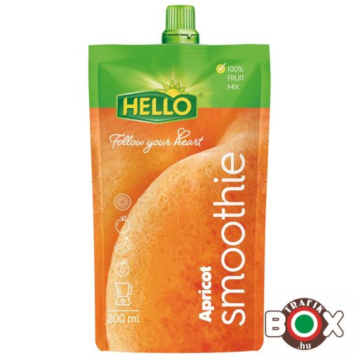 Hello Smoothie Sárgabarck 100% gyümölcsturmix 200 ml