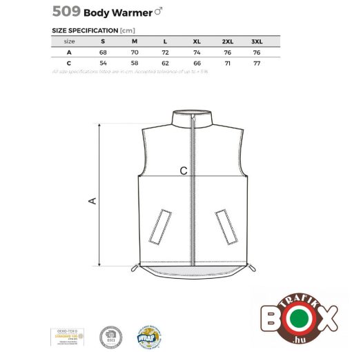 Nemzeti Dohánybolt Férfi mellény S-3XL ndffi509