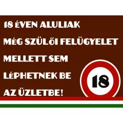 Matrica - 18 éven aluliak nem léphetnek az üzletbe