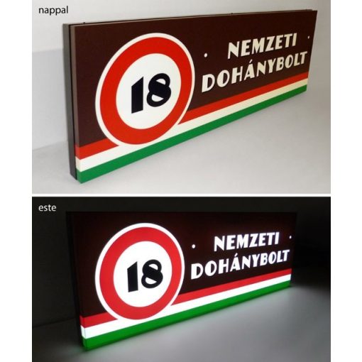 Cégtábla 500x1450mm-es LED-es világító tábla