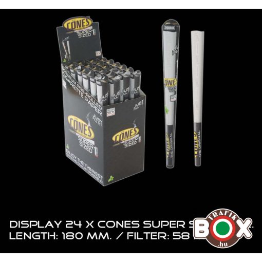 Cones Super Sized 1 db-os 180mm előresodort cigarettapapír