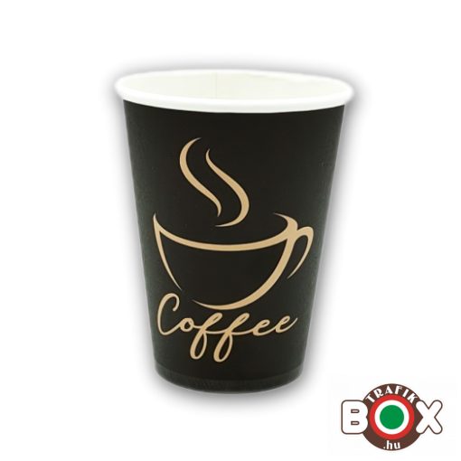 Papírpohár Cappucinos Csészés Design Fekete 180ml 50 db-os