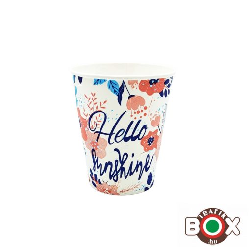 Papírpohár Cappucinos Hello Sunshine Design 180ml 50 db-os