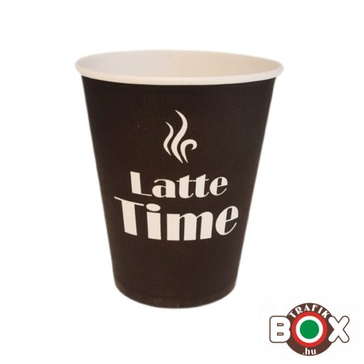 Papírpohár Lattés Time Design 280ml 50 db-os