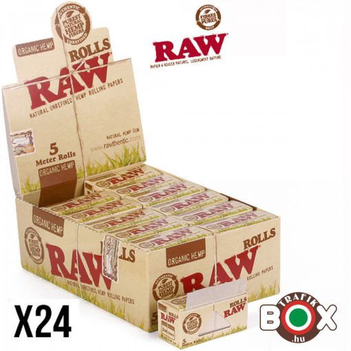 RAW Rolls papír organic hemp  5m 17491