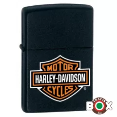   218 HDH252 ZIPPO ÖNGYÚJTÓ Classic Harley Davidson Logo fekete matt 
