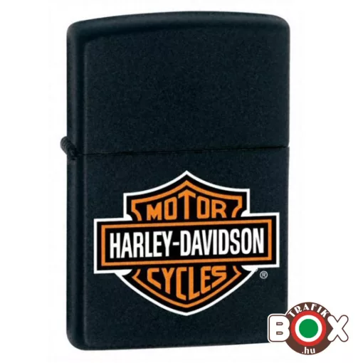 218 HDH252 ZIPPO ÖNGYÚJTÓ Classic Harley Davidson Logo fekete matt 