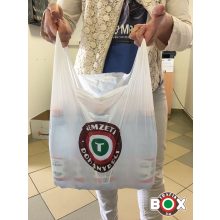 Ingvállas Táska Fehér Nemzeti Dohánybolt felirattal (30×52cm, 7 kg-os)  500db