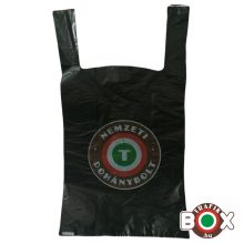 Fekete Ingvállas Táska Nemzeti Dohánybolt felirattal (30×52cm, 7 kg-os) 500db.