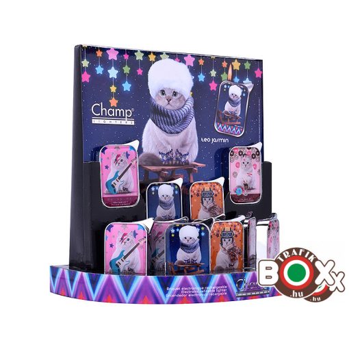 ÖNGYÚJTÓ CHAMP Fém Elektromos Cica 40401948