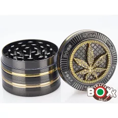   Dohányőrlő CHAMP Fém Strassz Cannabis 4 részes 5 cm 40506117