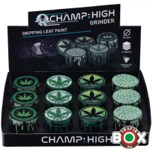 Dohányőrlő Champ Cannabis, lefolyt festék 4 részes 40 mm 40506180
