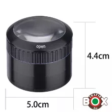 Dohányőrlő Champ Fekete Nagyító tetejű tartóval 4 részes 50 mm 40506183
