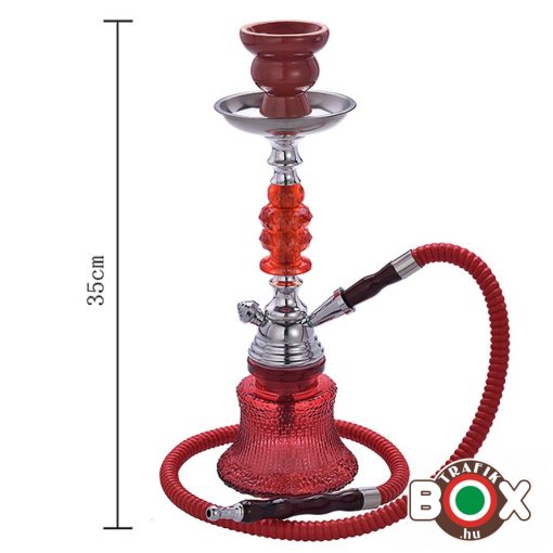 Vízipipa CHAMP AL MALIK, TAZA Egycsöves 35 cm Piros 40508037