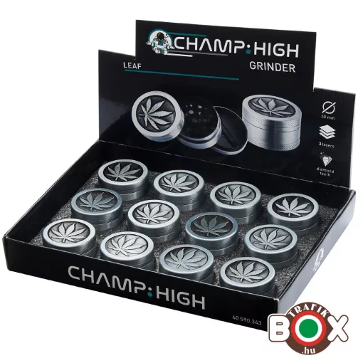 Dohányőrlő Champ Cannabis 3 részes 40 mm 40590343
