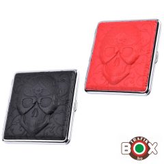   Cigarettatárca CHAMP Bőr, Dombór mintás Koponya, Gumis Lefogatós 20 szálas 40590558