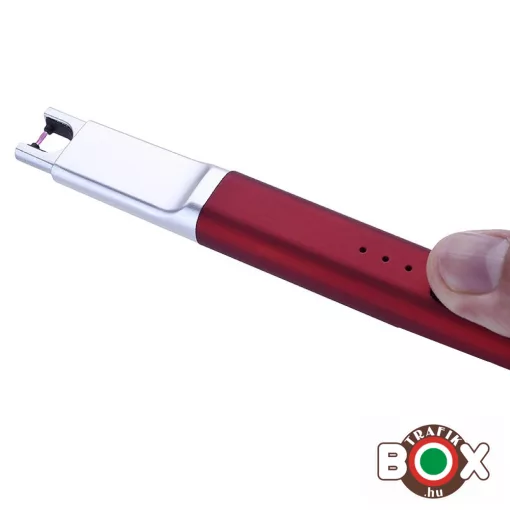 Tűzhelygyújtó Silver Match Fém Trendy USB-röl tölthető Egy íves Piros 40674235