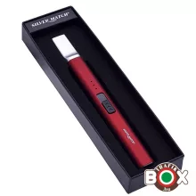 Tűzhelygyújtó Silver Match Fém Trendy USB-röl tölthető Egy íves Piros 40674235