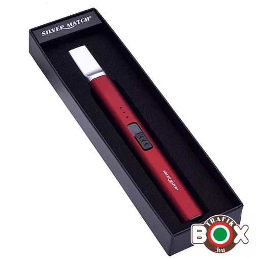Tűzhelygyújtó Silver Match Fém Trendy USB-röl tölthető Egy íves Piros 40674235