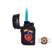 Öngyújtó PROF Jet lángú gumírozott Szabad Szerelem 40804584