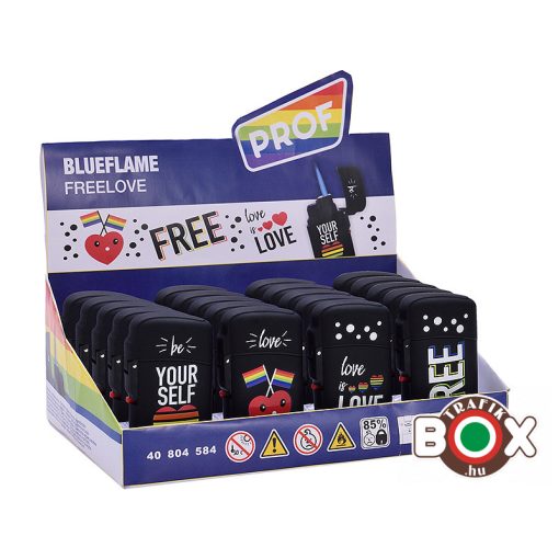 Öngyújtó PROF Jet lángú gumírozott Szabad Szerelem 40804584